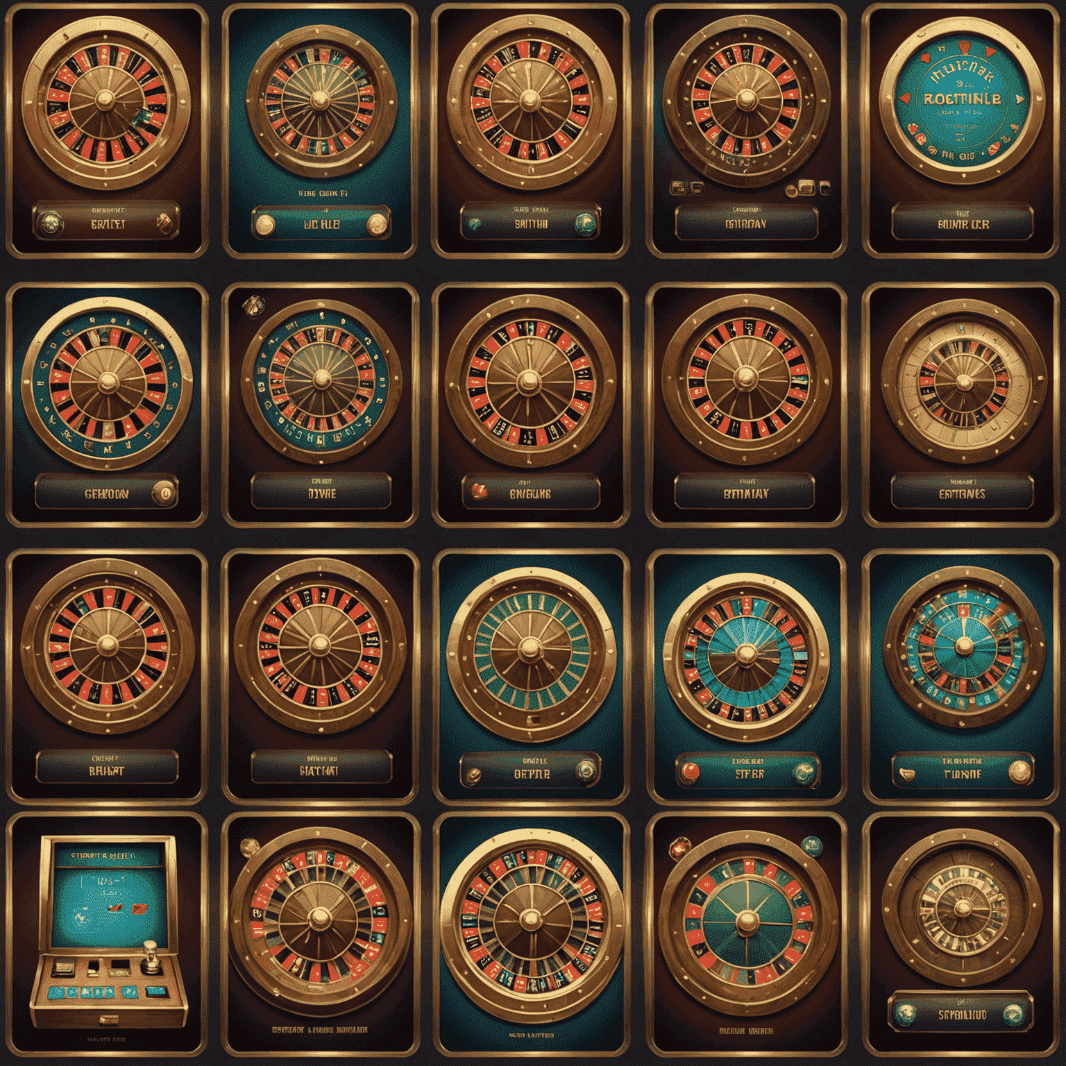 A collage of various social casino game interfaces, showing slot machines, poker tables, and roulette wheels with chat windows and friend lists visible